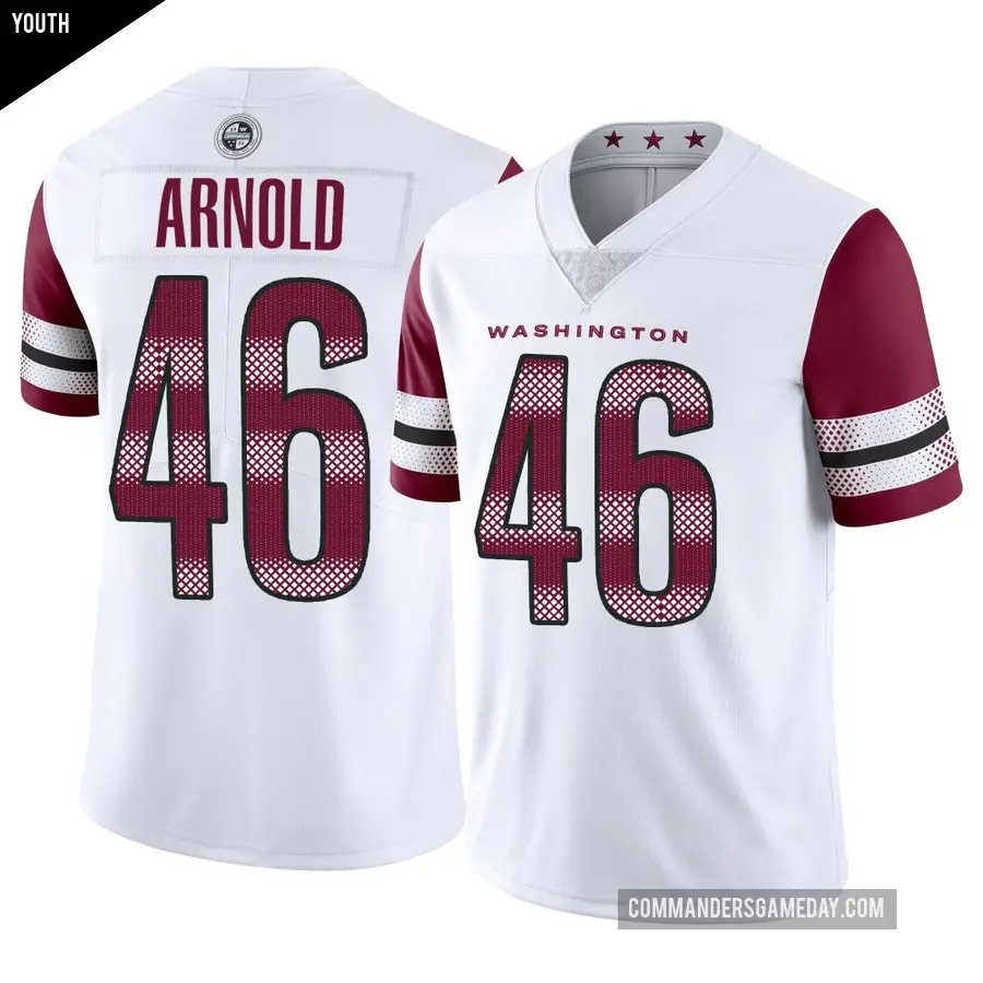 Youth Washington Commanders ＃46 Kam Arnold White Limited Vapor Jersey