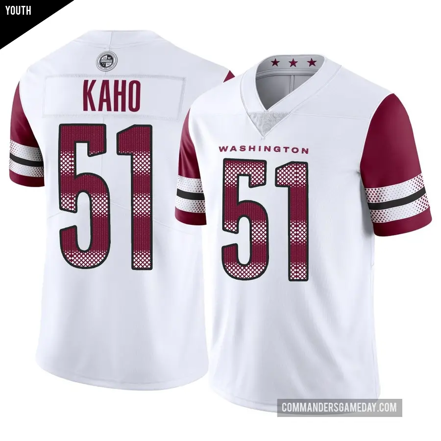 Youth Washington Commanders ＃51 Ale Kaho White Limited Vapor Jersey