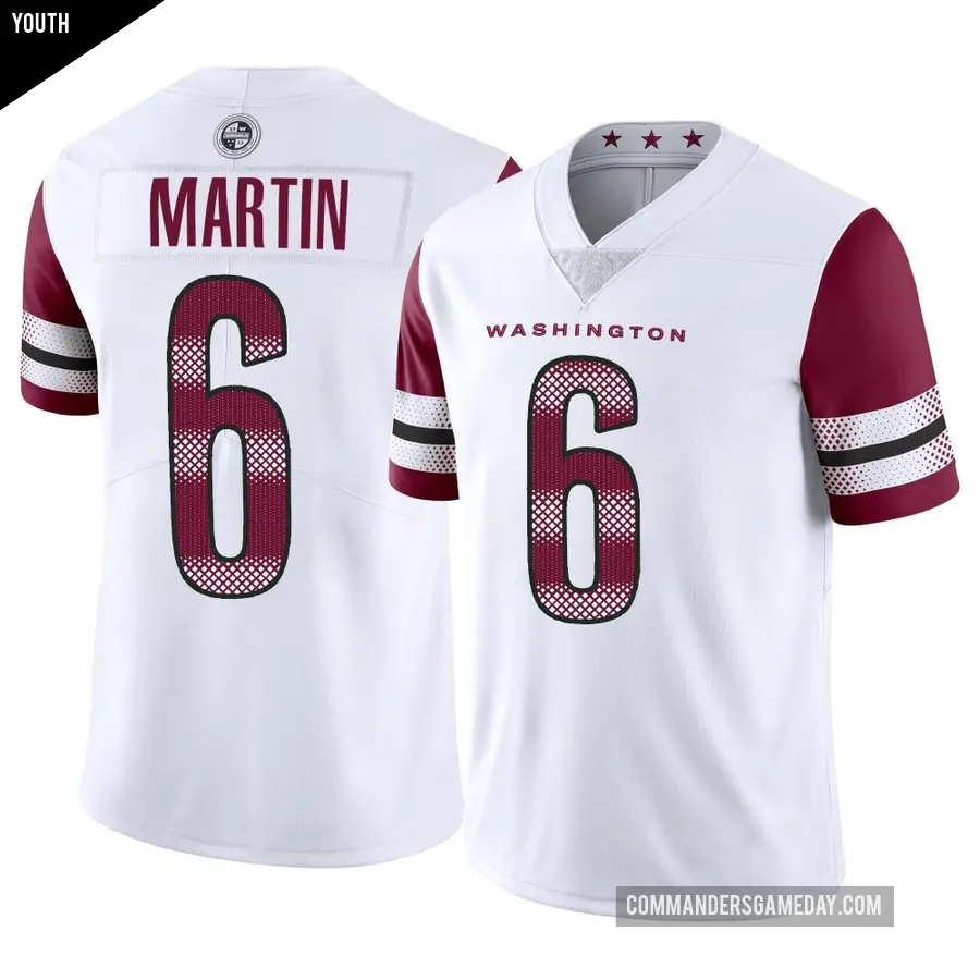 Youth Washington Commanders ＃6 Tay Martin White Limited Vapor Jersey
