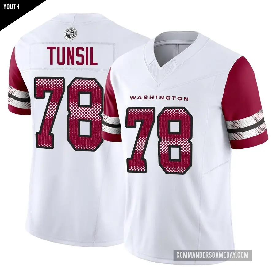 Youth Washington Commanders ＃78 Laremy Tunsil White Limited Vapor F.U.S.E. Jersey