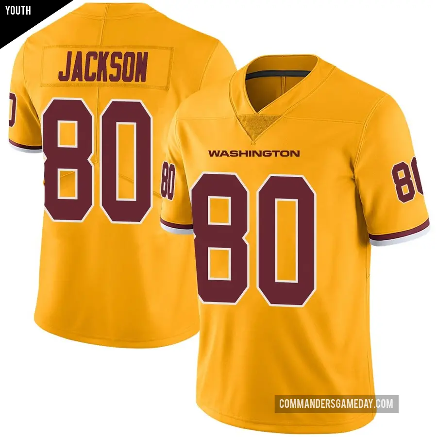 Youth Washington Commanders ＃80 Tyree Jackson Gold Limited Color Rush Jersey