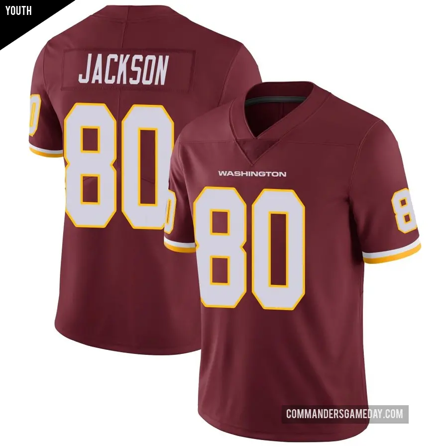 Youth Washington Commanders ＃80 Tyree Jackson Limited Burgundy Team Color Vapor Untouchable Jersey
