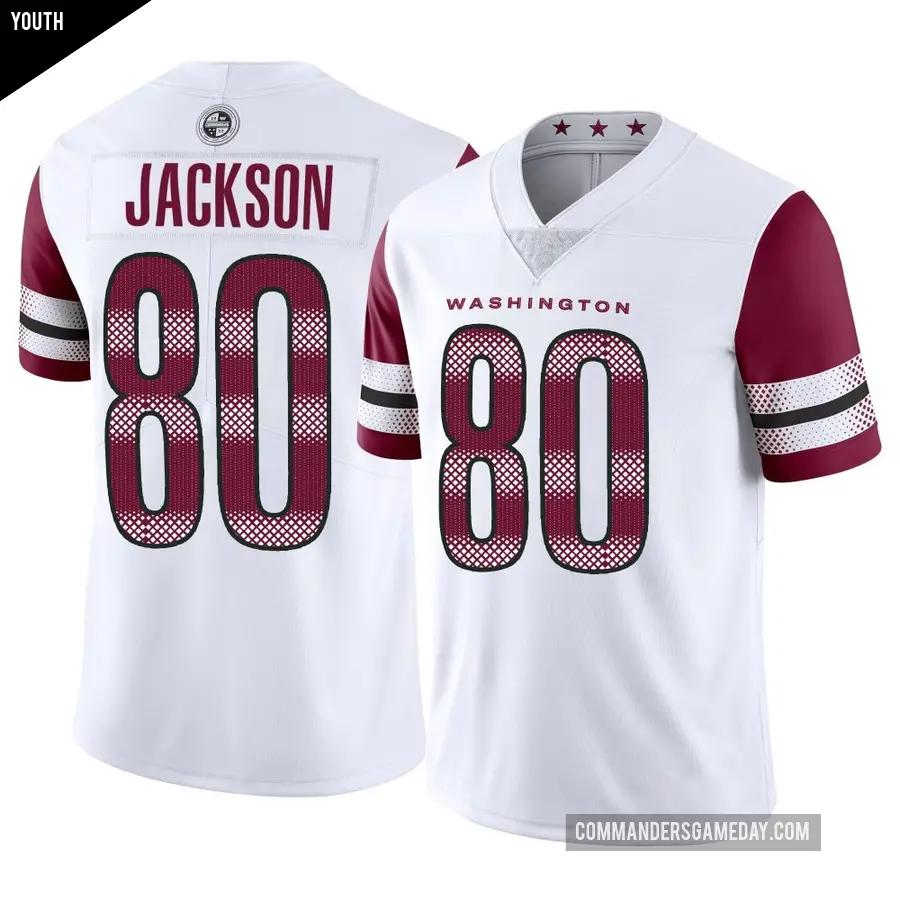 Youth Washington Commanders ＃80 Tyree Jackson White Limited Vapor Jersey