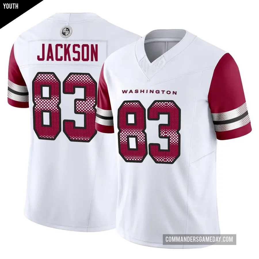 Youth Washington Commanders ＃83 Tyree Jackson White Limited Vapor F.U.S.E. Jersey