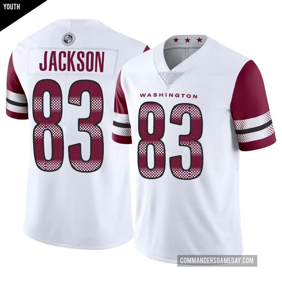 Youth Washington Commanders ＃83 Tyree Jackson White Limited Vapor Jersey