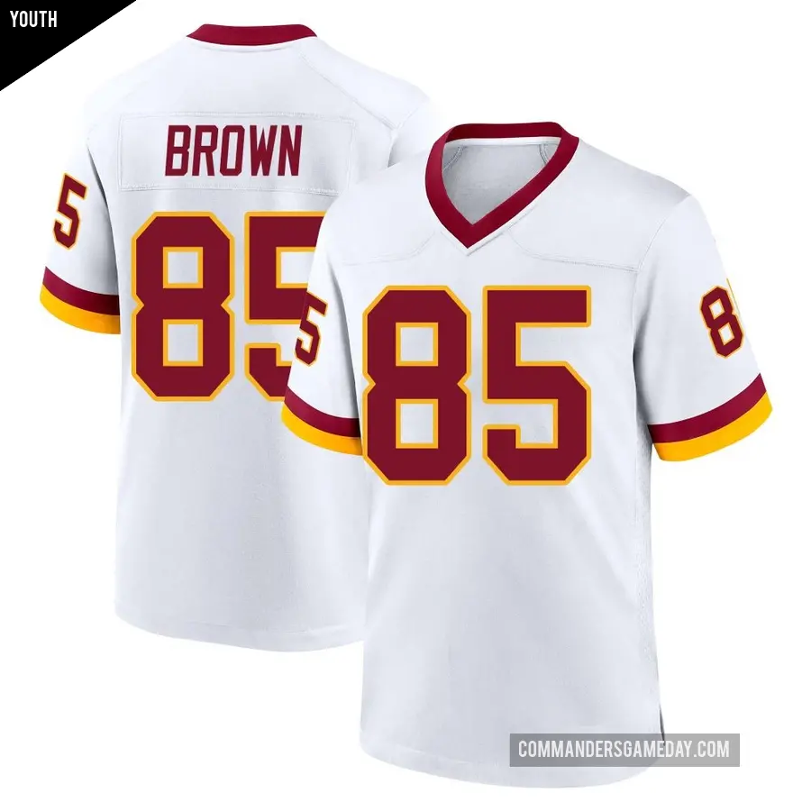 Youth Washington Commanders ＃85 Noah Brown White Game Jersey