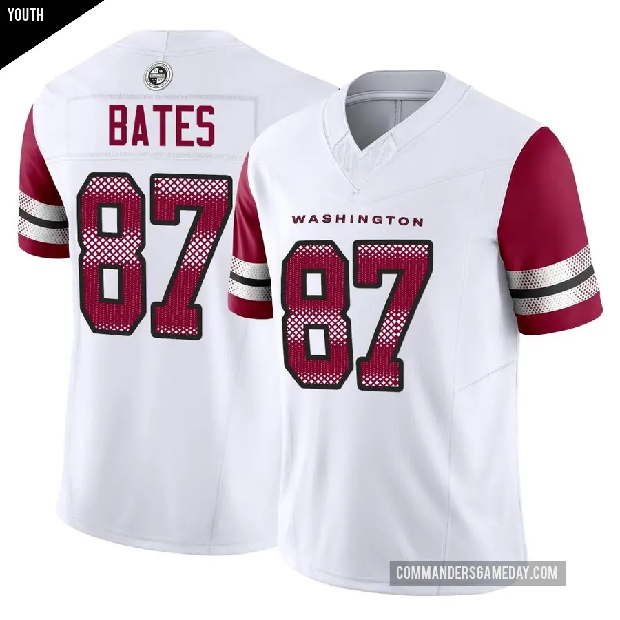 Youth Washington Commanders ＃87 John Bates White Limited Vapor F.U.S.E. Jersey