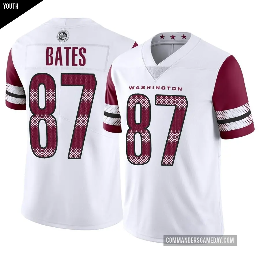 Youth Washington Commanders ＃87 John Bates White Limited Vapor Jersey